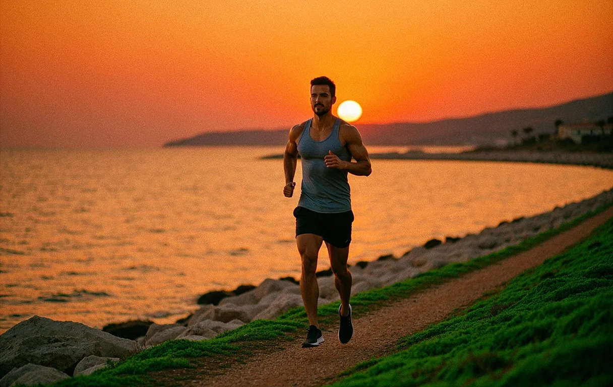 Action at sunset
